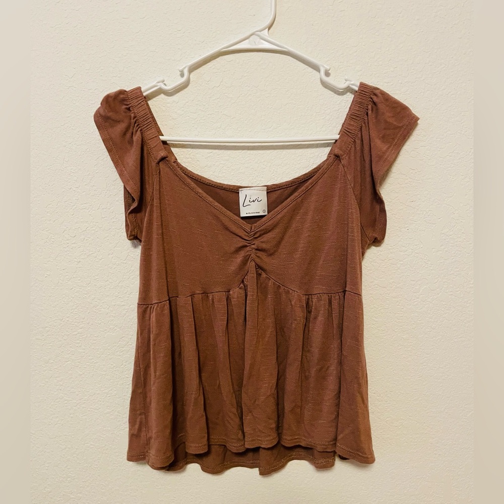 Livi Rust Brown Women's Blouse